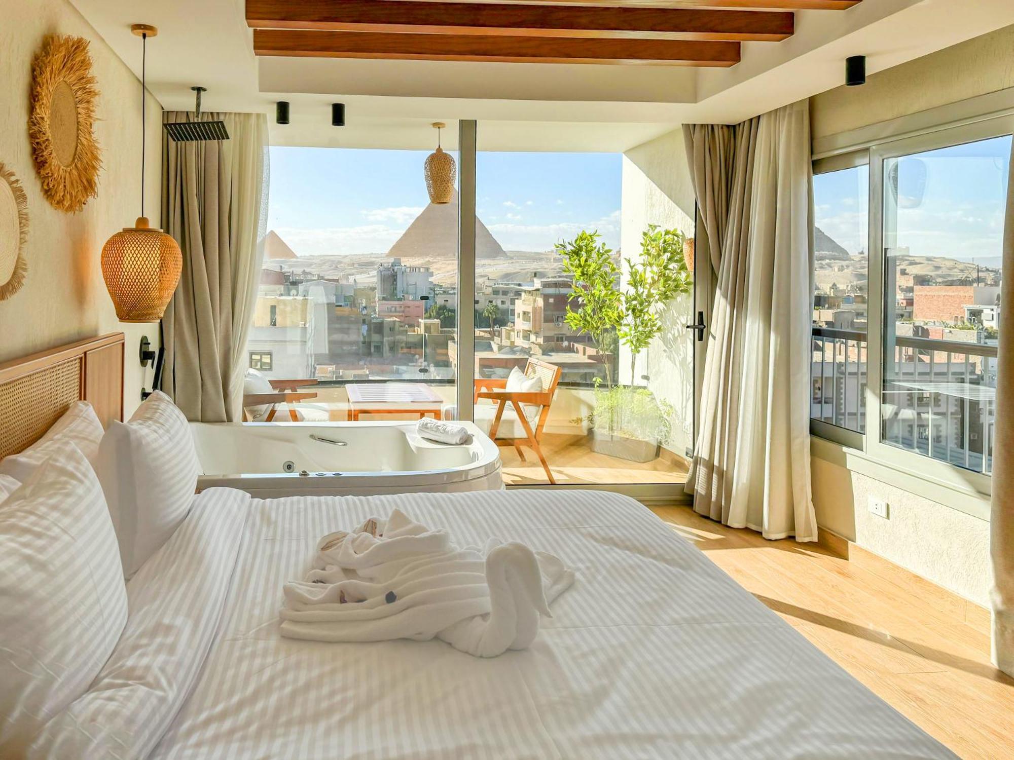 Galaxy Pyramids View Inn Kafret el-Gabal Zewnętrze zdjęcie