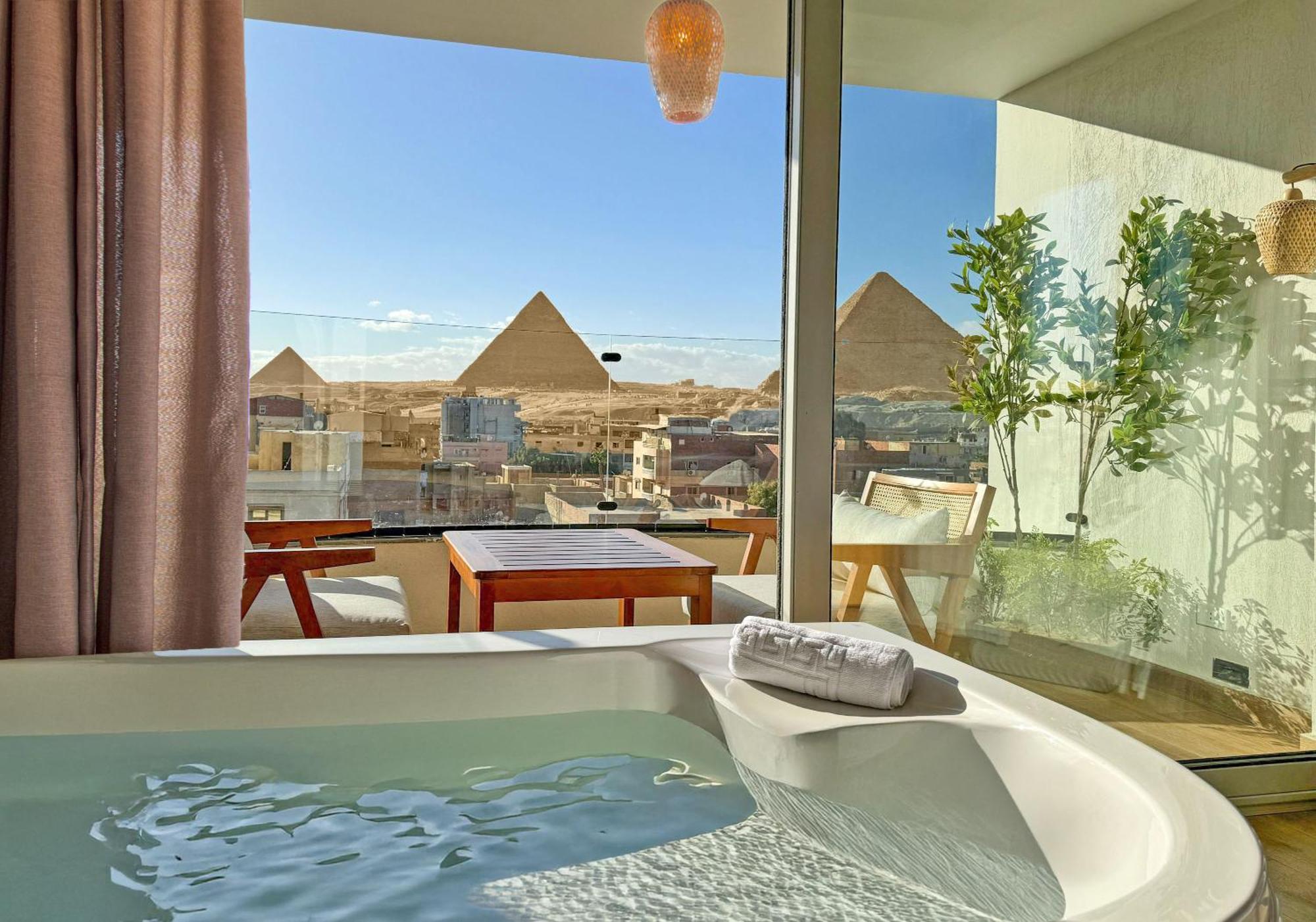 Galaxy Pyramids View Inn Kafret el-Gabal Zewnętrze zdjęcie